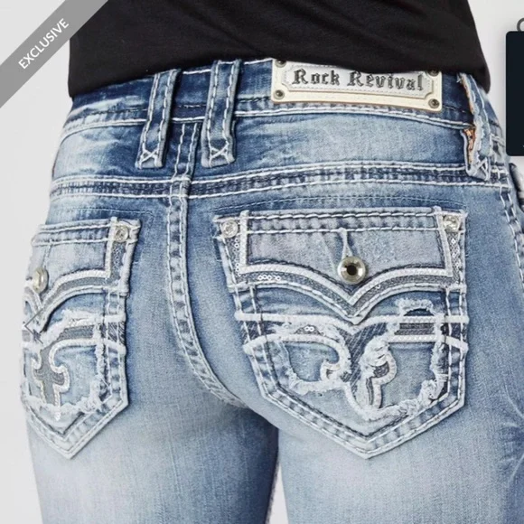 ROCK REVIVAL Jena Straight Stretch Jean ?. - Picture 5 of 16